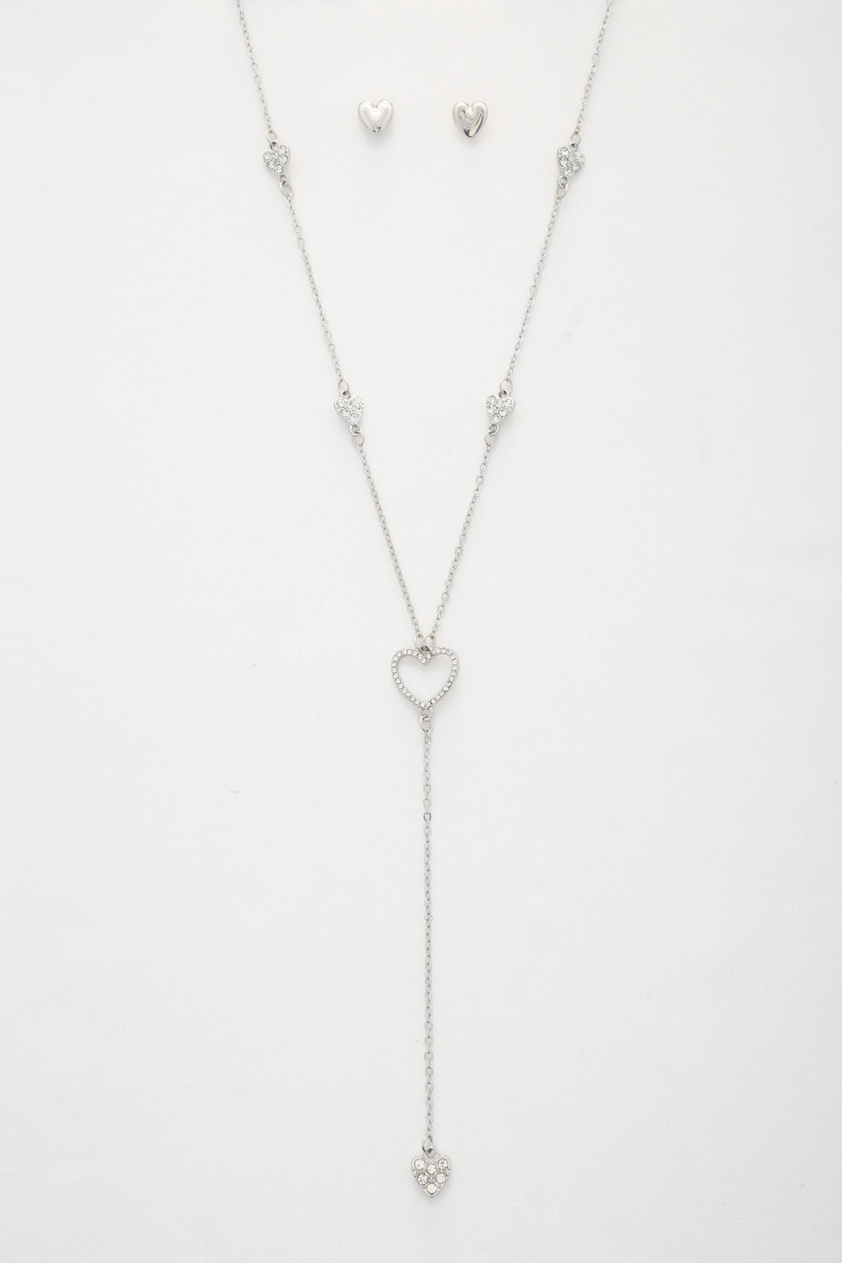 Heart Y Shape Metal Necklace