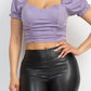 Ruching Puff Sleevetop