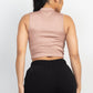Mock Keyhole-front Crop Top
