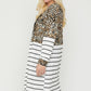 Long sleeves print-striped cardigan