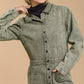 Mid button down stone wash wide leg distressed jumpsuit & side pockets with no lining