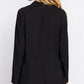 Long Sleeve Notched Single-breasted Tunic Blazer