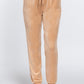 Waist Elastic Velour Long Jogger Pants