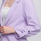 Woven Solid 3/4 Sleeve Blazer