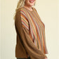 Novelty Knit And Solid Knit Mixed Loose Top