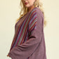 Novelty Knit And Solid Knit Mixed Loose Top