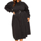 Puff Sleeve Trench Jacket Dress