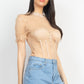Floral Lace Corset Keyhole Bodysuit