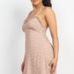 Smocking Sleeve Mini Print Dress