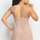 Smocking Sleeve Mini Print Dress