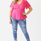 Plus Tie Detail Flare Top