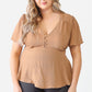 Plus Tie Detail Flare Top