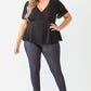 Plus Tie Detail Flare Top