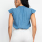 Lyocell Frill Sleeve Top