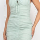Front Ruched Mini Dress
