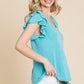 French Terry Solid Casual Top