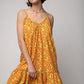 Floral Printed Wool Peach Cami Dress
