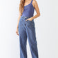 Viscose Blend Sleeveless Square Neck Bodysuit
