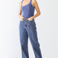 Viscose Blend Sleeveless Square Neck Bodysuit