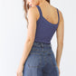 Viscose Blend Sleeveless Square Neck Bodysuit