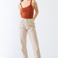 Viscose Blend Sleeveless Square Neck Bodysuit