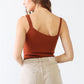 Viscose Blend Sleeveless Square Neck Bodysuit