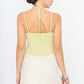 Light Green U-ring Detail Strappy Sleeveless Top