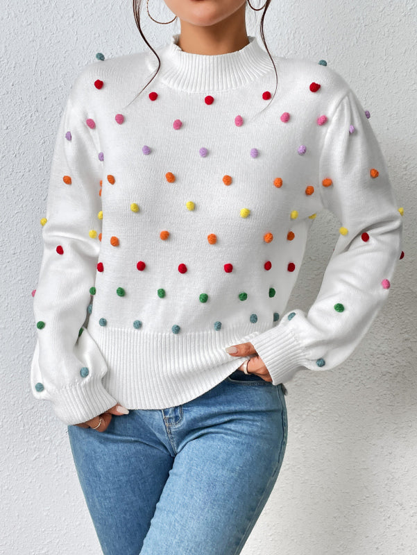 Women's Color Beaded Women's Knitwear Women's Fashion Sweater