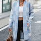 Women's Coat Loose Plaid Color Block Knit Cardigan Fashion Sweater