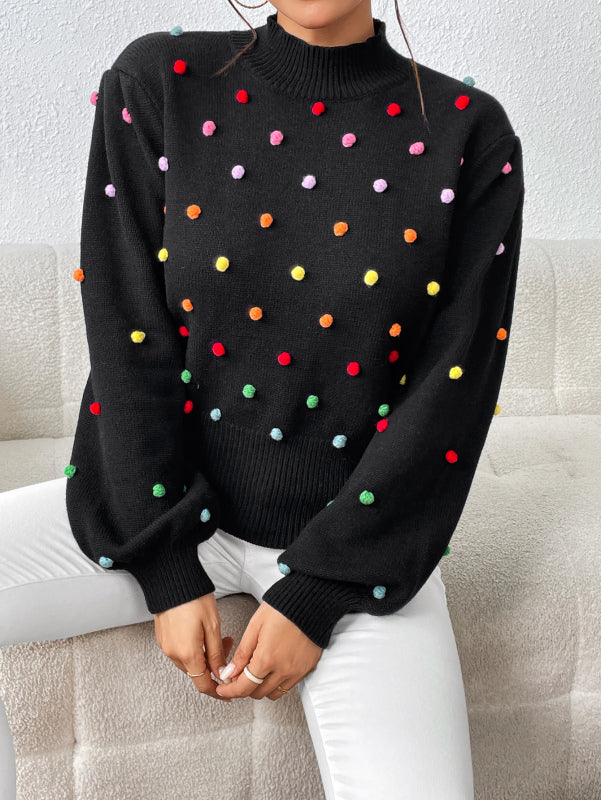 Women's Color Beaded Women's Knitwear Women's Fashion Sweater