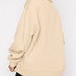 Women’s Solid Color Relaxed Zip Kangaroo Front Pocket Sweatshirt Pullover