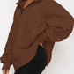 Women’s Solid Color Relaxed Zip Kangaroo Front Pocket Sweatshirt Pullover