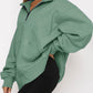 Women’s Solid Color Relaxed Zip Kangaroo Front Pocket Sweatshirt Pullover