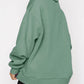 Women’s Solid Color Relaxed Zip Kangaroo Front Pocket Sweatshirt Pullover