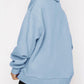 Women’s Solid Color Relaxed Zip Kangaroo Front Pocket Sweatshirt Pullover