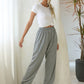 Women's Solid Color Sport Elastic Waistband Jogger