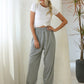 Women's Solid Color Sport Elastic Waistband Jogger