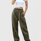 Women's Solid Color Sport Elastic Waistband Jogger