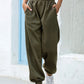Women's Solid Color Sport Elastic Waistband Jogger
