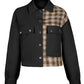 Women's Bi Patterns With Plaid Print Cropped Jacket