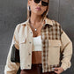 Women's Bi Patterns With Plaid Print Cropped Jacket
