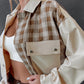 Women's Bi Patterns With Plaid Print Cropped Jacket