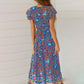 Women's Bohemian Print Wrap Maxi Dress