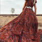 Women's Button Front Print Short Sleeve Maxi Dress