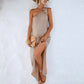 New Sexy Elegant Slanted Shoulder Strap Dress