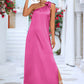 New Sexy Elegant Slanted Shoulder Strap Dress