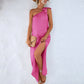 New Sexy Elegant Slanted Shoulder Strap Dress