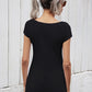 Women's Solid Color Short Sleeve Top With Lace
