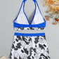 Women's Printed Bikini Top And High-waist Bottoms Shorts Set