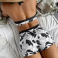 Women's Printed Bikini Top And High-waist Bottoms Shorts Set